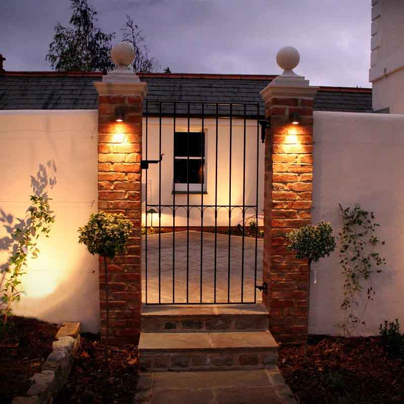 Outdoor Garden Wall Lights, Steplights, Bollards, Natural Brass Marine