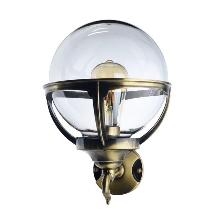 Elipta Globe Lantern Light Solid, Solid Brass Exterior Light Fixtures