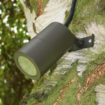 Elipta Screw-Mount Tree Spotlight MR16 - Rustic Brown