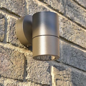 Elipta Compact Outdoor Wall Downlight - Rustic Brown - 12v MR16