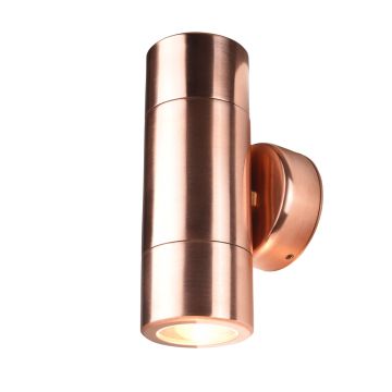 Elipta Compact Up & Down Outdoor Wall Light - Natural Copper 240v GU10