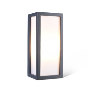 Elipta Box Outdoor Wall Light - E27 Graphite