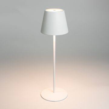 Elipta Rechargeable Battery Outdoor LED Table Lamp - White
