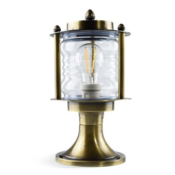 Elipta Portland Post Light - Solid Brass, Antique Lacquered Finish - 29cm