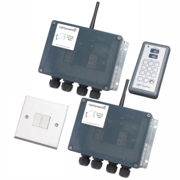 2 X 2 Channel Starter Kit: Handset - Wall Switch - Two 2 Channel Controllers