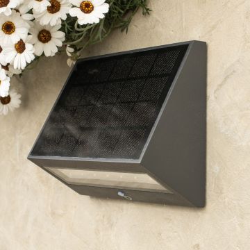 Patilo Solar Outdoor Wedge Wall Light - Black