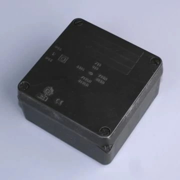 Elipta IP65 Junction Box (Plain Sides) - 112 x 112 x 67mm  -  Black