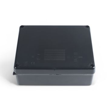 Elipta IP65 Junction Box (Plain Sides) - 230 x 180 x 88mm  -  Black