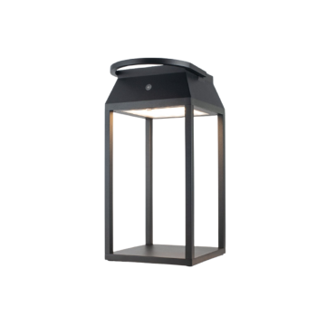 Elipta Solar/USB Rechargeable Outdoor Lantern - Black