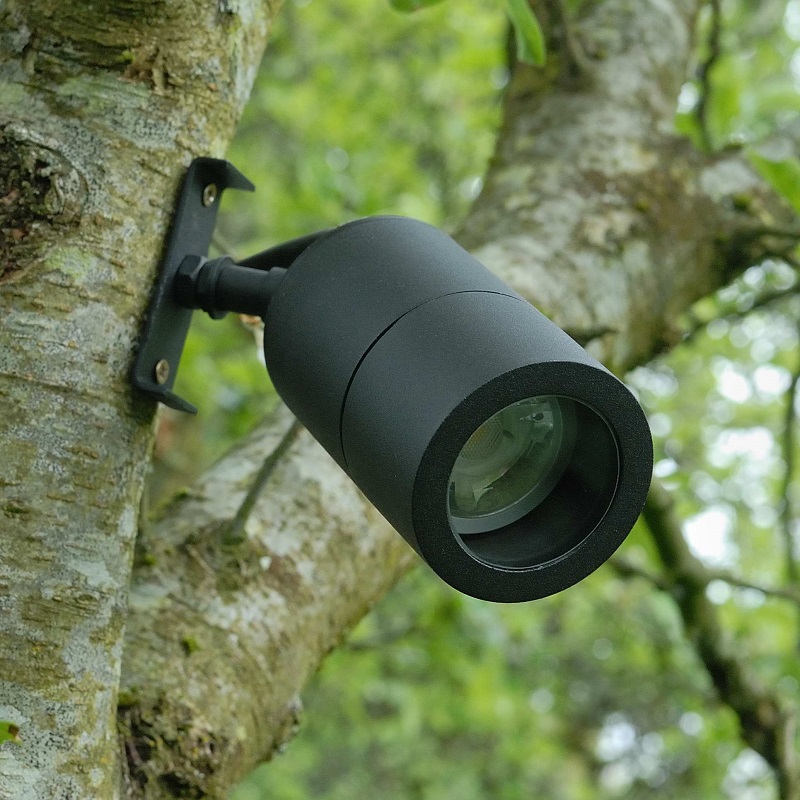 Elipta Screw-Mount Tree Spotlight GU10 - Black main product photo