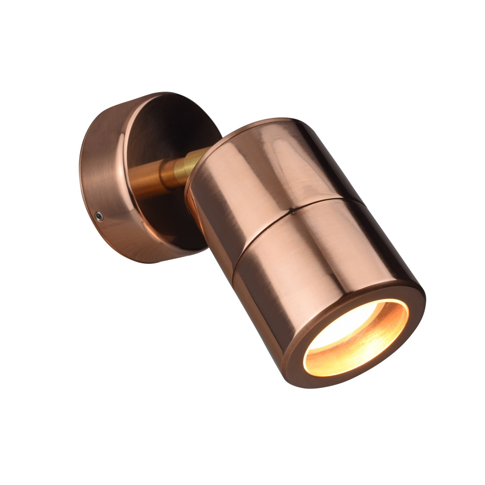 Elipta Compact Outdoor Wall Spotlight - Copper - 12v MR16 main product photo