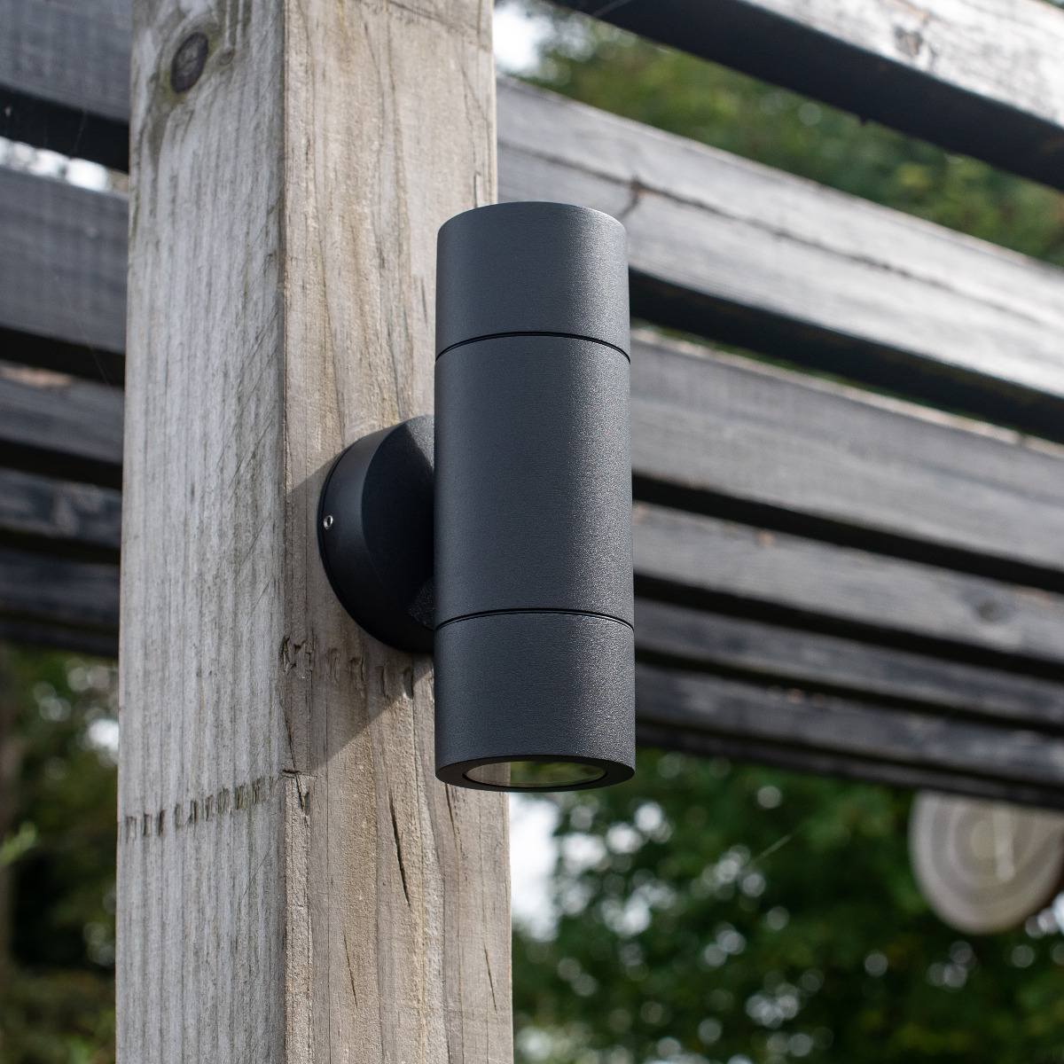 Elipta Compact Up & Down Outdoor Wall Light - Black Aluminium 240v GU10 main product photo
