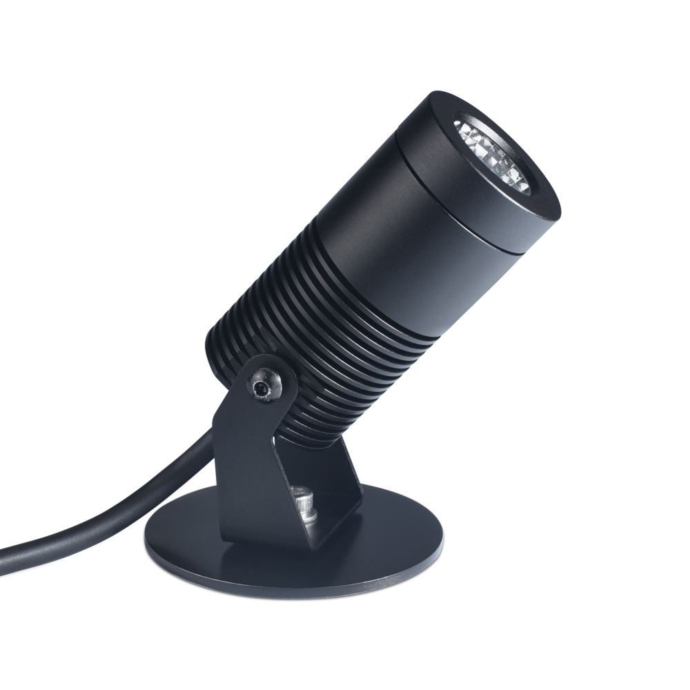 Elipta Spike8 Garden Spotlight c/w Spike - 12v - 8w - 640lm - 36° - 2700K - IP67 - Anodised Anthracite