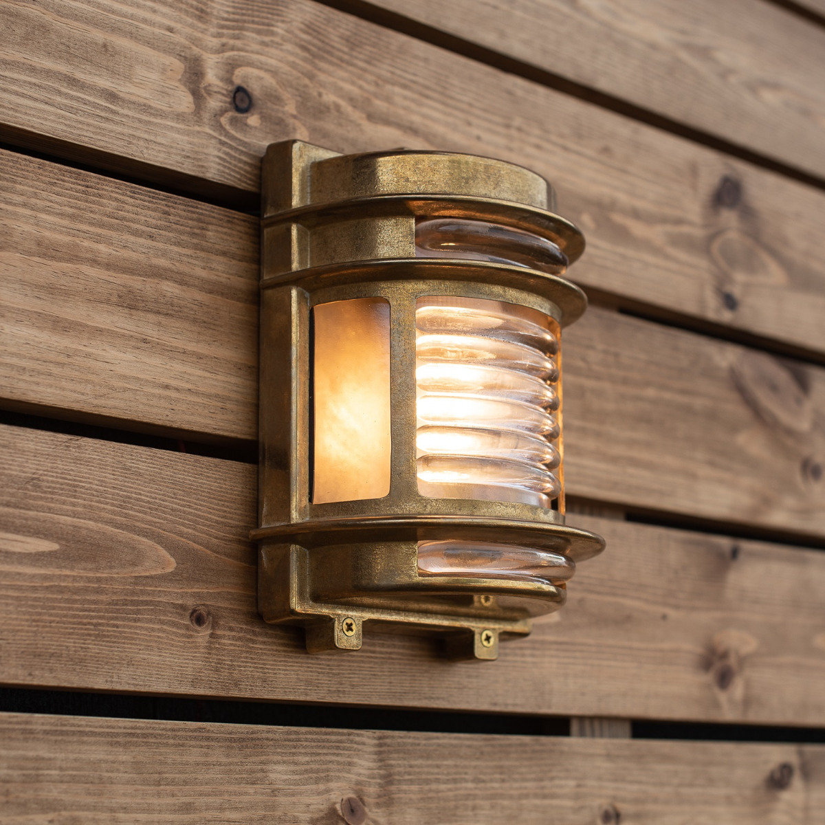 Elipta Dartmouth Outdoor Wall Light Solid Brass