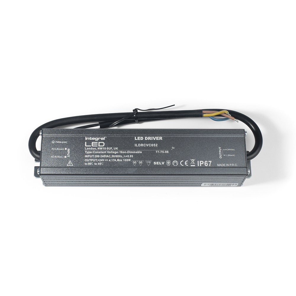 Elipta 99w - 24v DC Potted IP67 Power Supply - Sheathed Cables