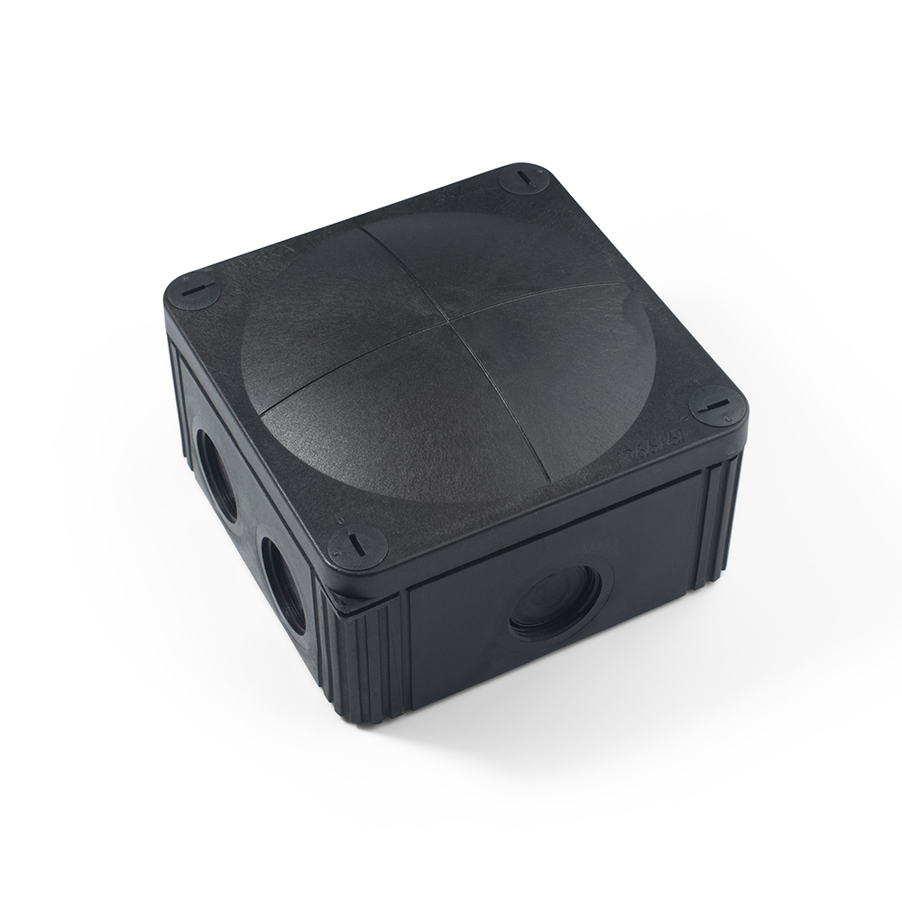 Elipta IP66 Junction Box c/w Terminals / Entries - 110 x 110 x 65mm - Black main product photo