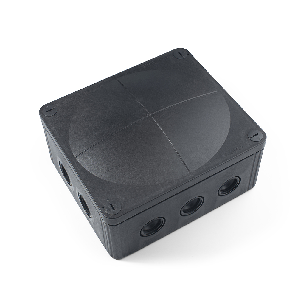 Elipta IP66 Junction Box c/w Terminals / Entries - 160 x 140 x 80mm - Black main product photo