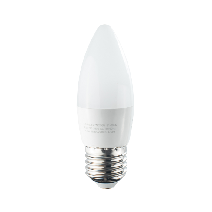 Elipta 4.9w LED Candle lamp - 240v E27 2700K 470lm