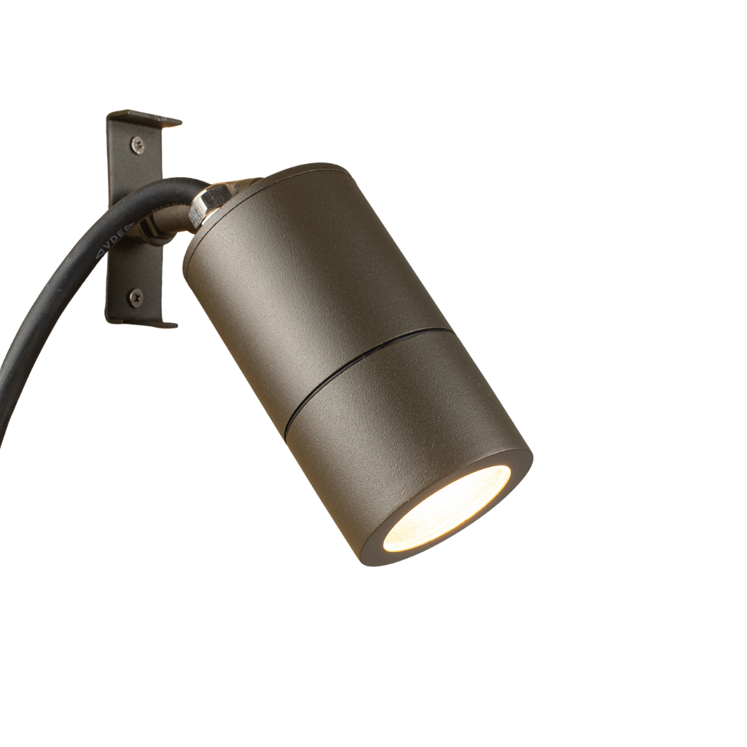 Elipta Screw-Mount Tree Spotlight GU10 - Rustic Brown