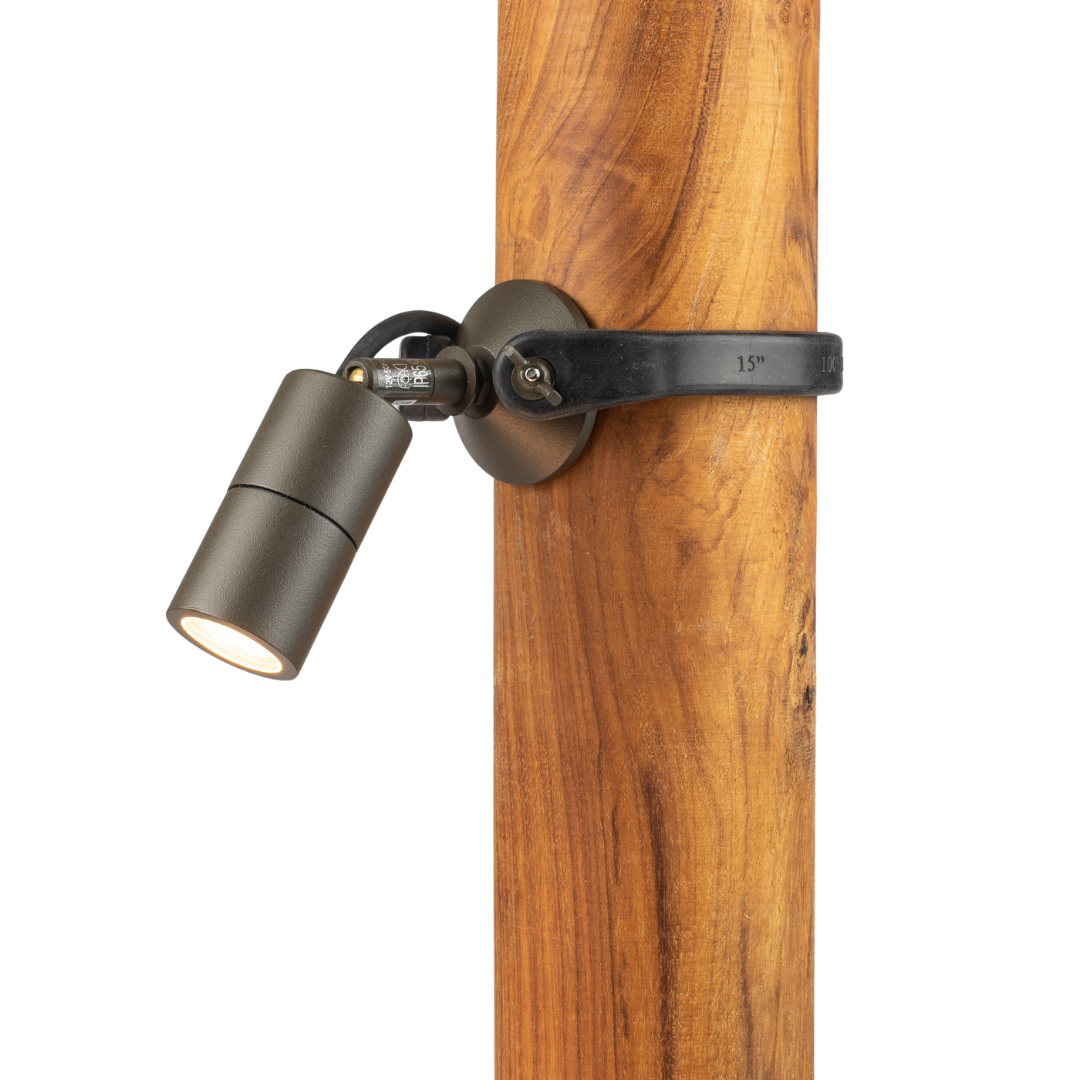 Elipta Strap-Mount Tree Spotlight MR11 -  Rustic Brown