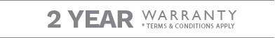 2 year warranty